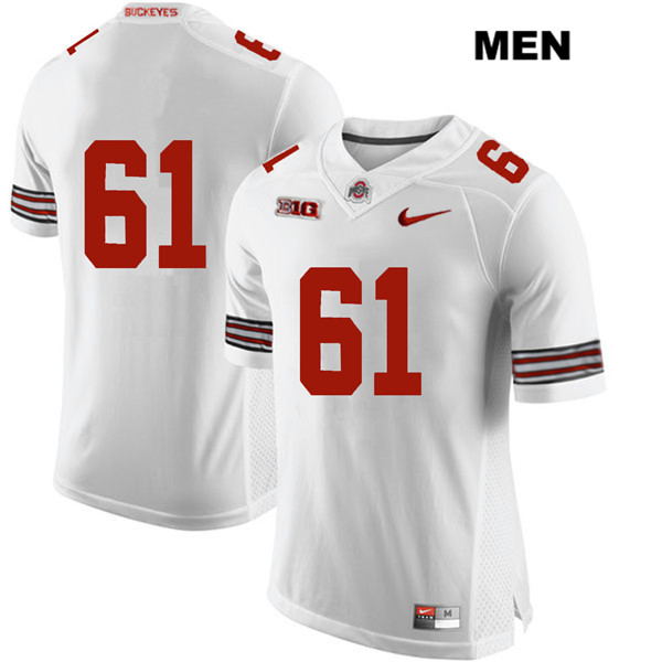 Ohio State Buckeyes Men's Gavin Cupp #61 White Authentic Nike No Name College NCAA Stitched Football Jersey FG19Z22TB